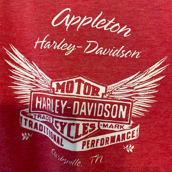 Red Harley Davidson 2x short sleeve shirt - Picture 4 of 5